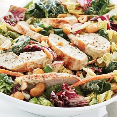 Cashew Chicken Spinach Salad